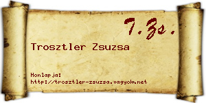 Trosztler Zsuzsa névjegykártya