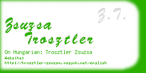 zsuzsa trosztler business card